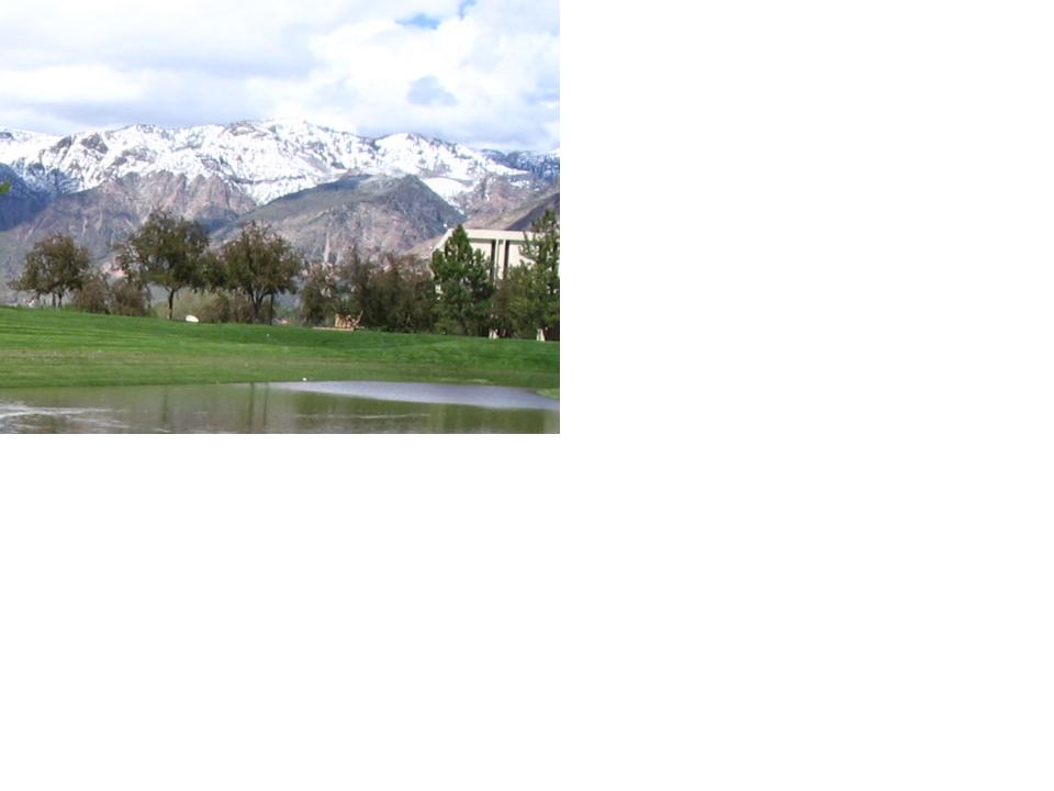 Ogden, UT: View of wasatch front mountains from Weber State University campus