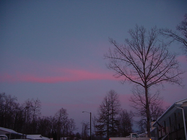 Thomasville, NC: Winter Sunset