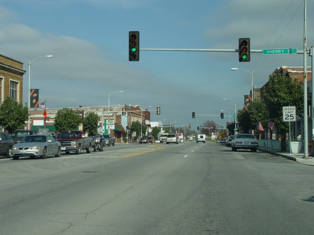 Herrin, IL: A view down one of the main streets.