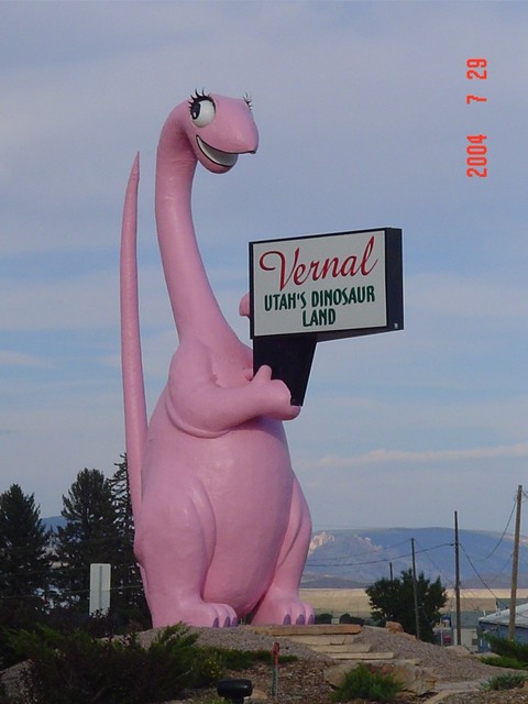 Vernal, UT: This dinosaur is at the town's entrance on Main Street