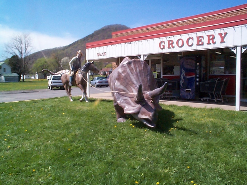 Glasgow, VA : Glasgow with roped Tri-tops, Spring 2003