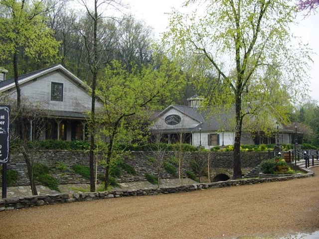 Lynchburg, TN: The home of Jack Daniels Tennessee Whiskey. Jack Daniels Distillery entrance.