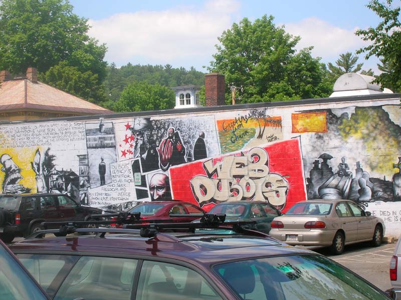 Great Barrington, MA : Wall that was spray painted in remembrance