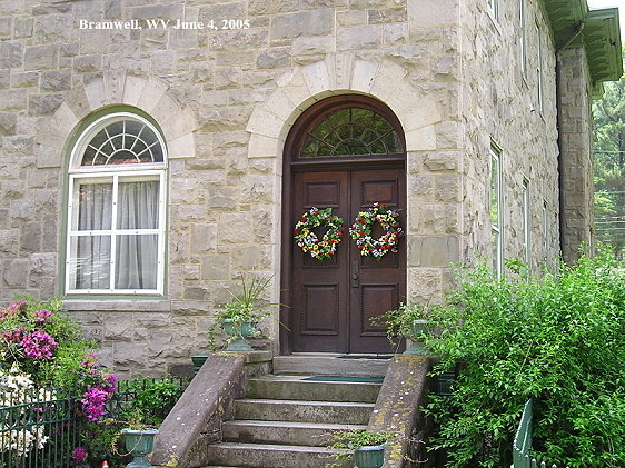 Bramwell, WV : detail from one of the historic mansions in downtown