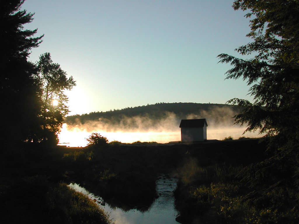 Shutesbury, MA Early morning sunrise at Lake Wyola. photo, picture