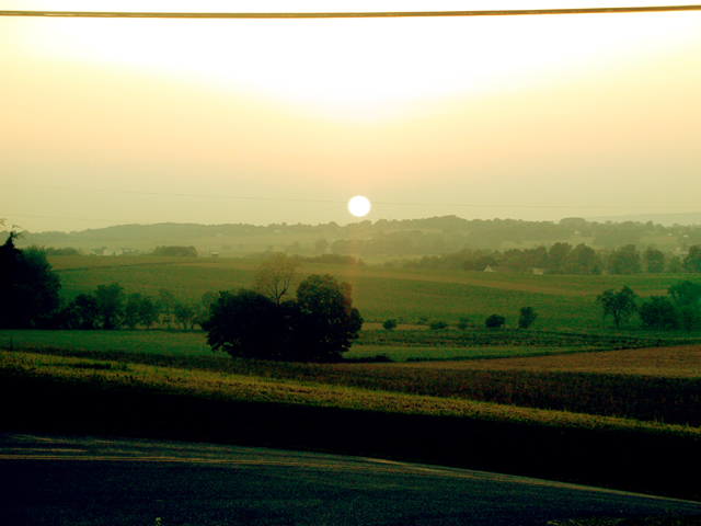 Lititz, PA: Lititz, Rothsville Station Sunset