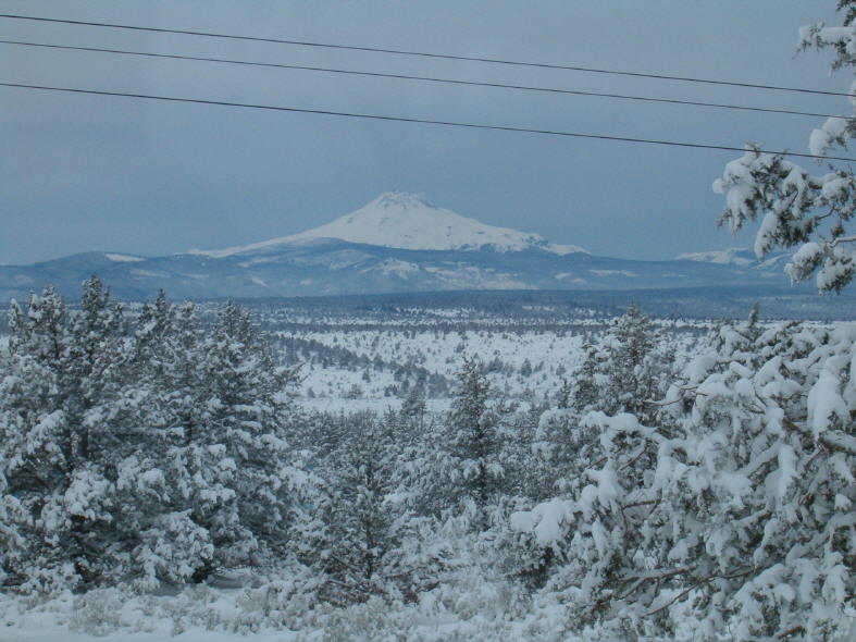 Madras, OR: Mt Jefferson from my back deck 2004