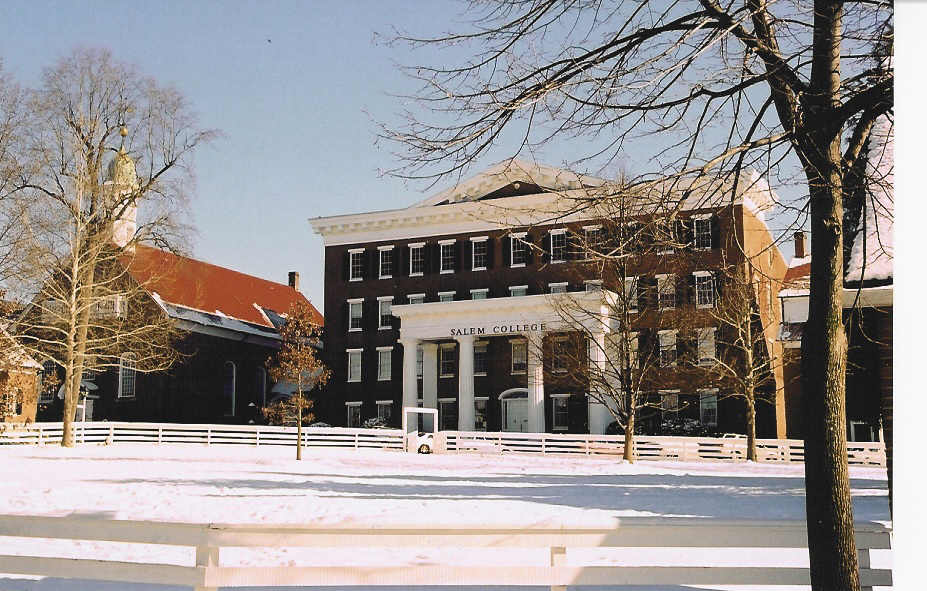 Winston-Salem, NC : January snowfall. Salem College in Old Salem. photo