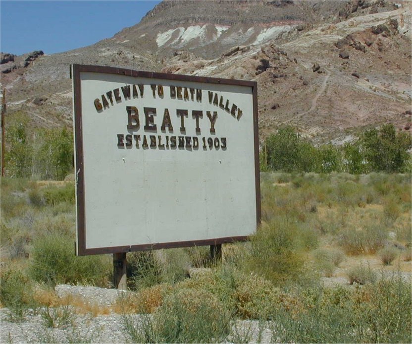 Beatty, NV: WELCOME SIGN