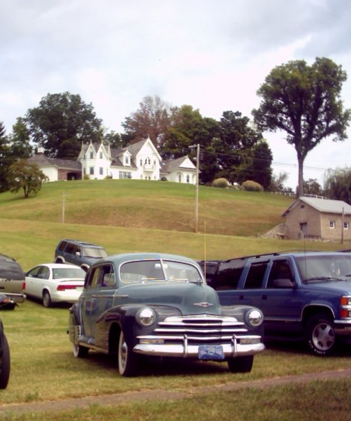 Newburgh, IN : car show at old newburgh dam on ohio river