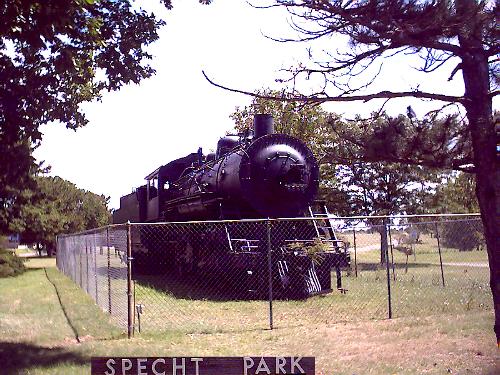 Fairview, OK: Engine display at Specht Park, Fairview, OK