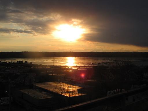 Portland, ME: Sunset over the bay