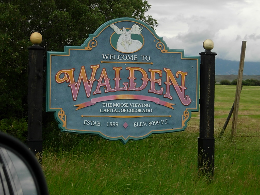 Walden, CO: The "Welcome" sign for Walden, CO.