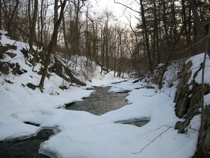 Hyde Park, NY: Crum Elbow Creek in the winter, Hyde Park New York
