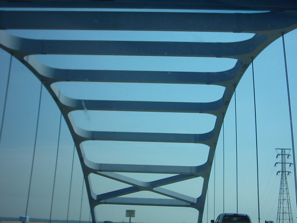 Green Bay, WI : A bridge while driving through Green Bay.