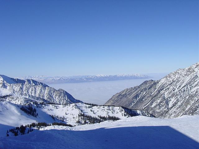 Salt Lake City, UT: Salt Lake City from Snowbird Ski Resort during the "Inversion"