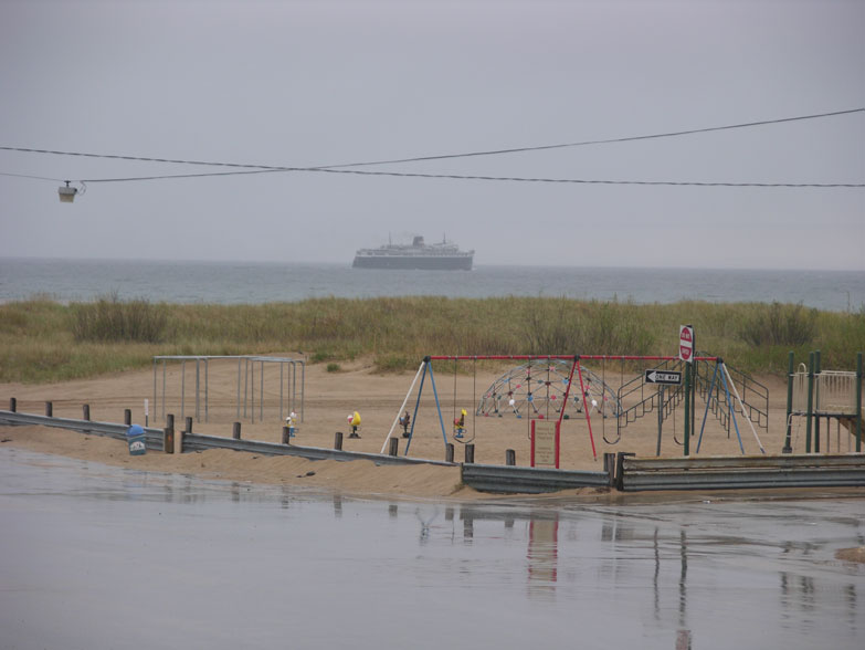Ludington, MI: Lake Michigan Ferry's first test run for the year- Ludington