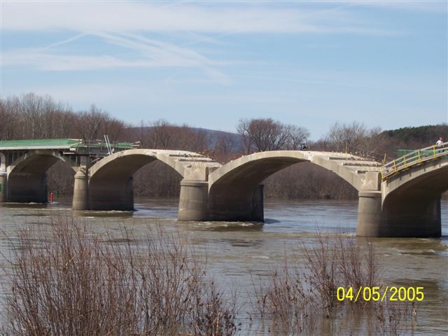 Watsontown, PA: Helen Fairchild Memorial Bridge in Watsontown being rebuilt