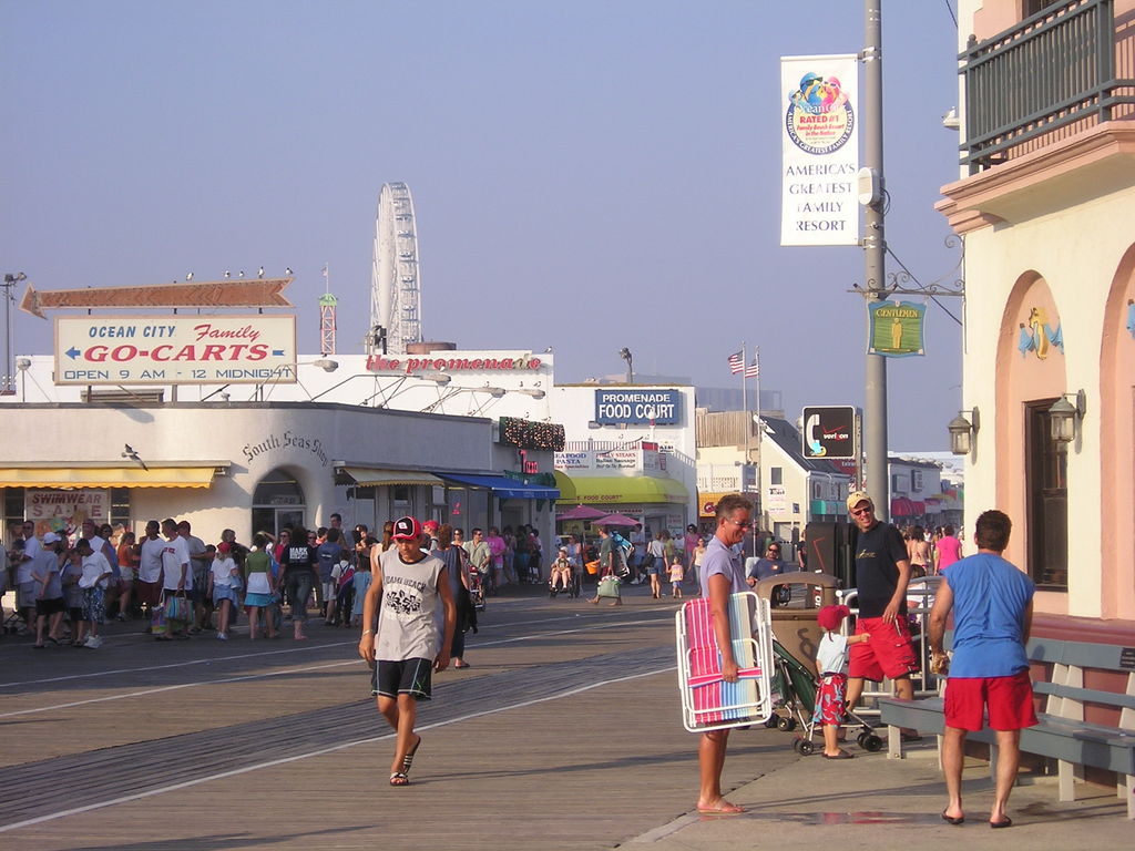 Ocean City, NJ: Ocean City Boardwalk in July, 2005