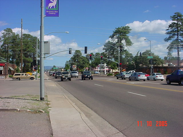 Payson, AZ : HWY 87 facing North, standing in front of Woody gas station