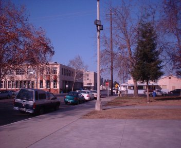 Bakersfield, CA: A small portion of the Bakersfield High School campus. You are looking at the IT building.