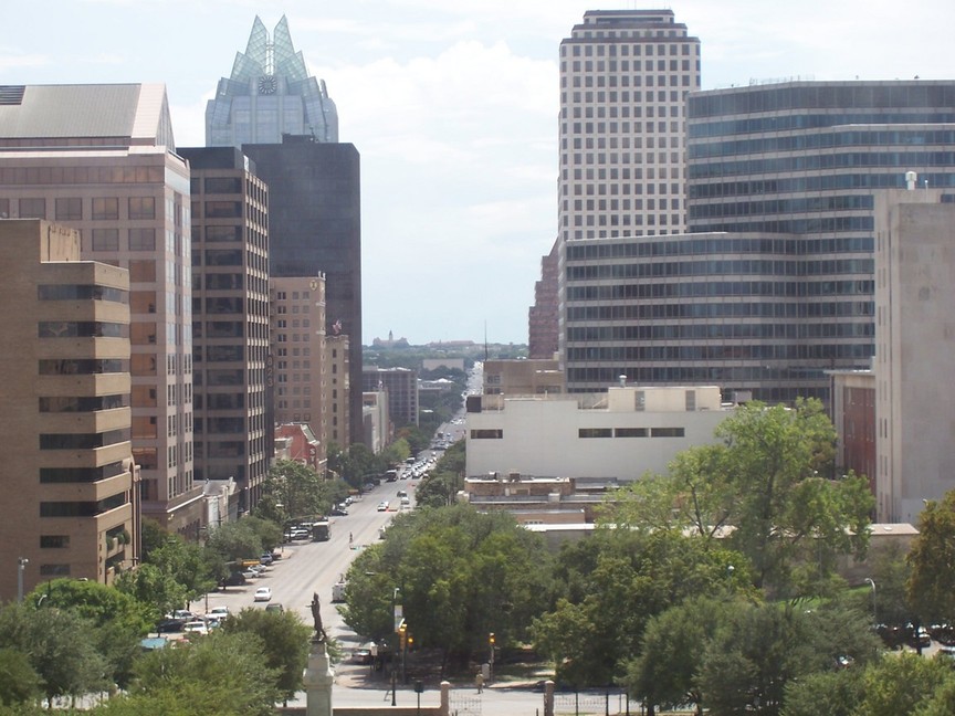 Austin, TX : Downtown Congress Avenue from Capitol