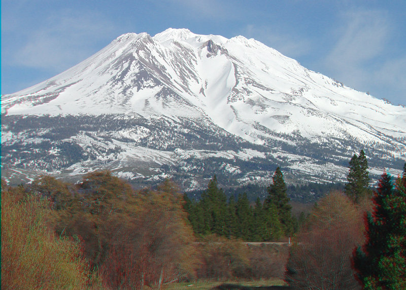 Weed, CA: View of Mt. Shasta from Weed, CA