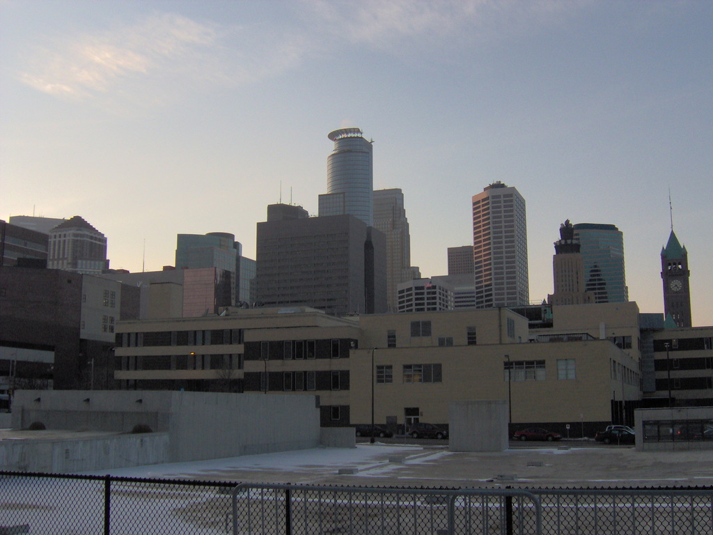 Minneapolis, MN: Downtown from the Metrodome Train Station