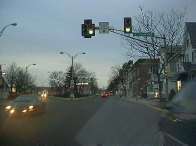 Quakertown, PA: Downtown Quakertown from the Intersection of Broad and 4th Street.