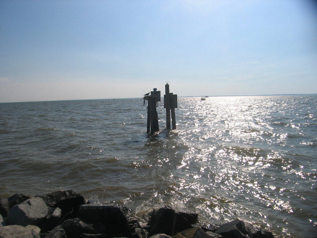 Stevensville, MD: Looking out at the Chesapeake Bay from Kentmoor Marina, Stevensville