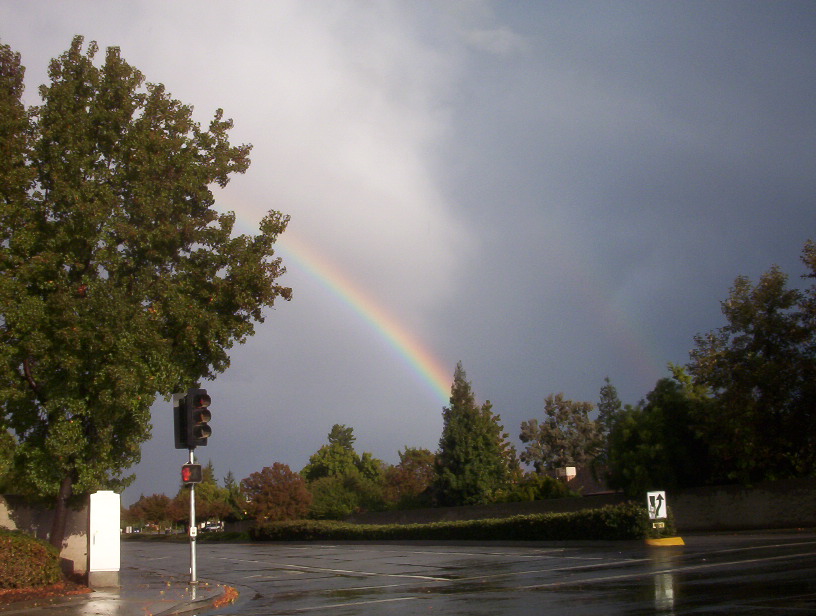 Bakersfield, CA: Rainbow after a rainy day