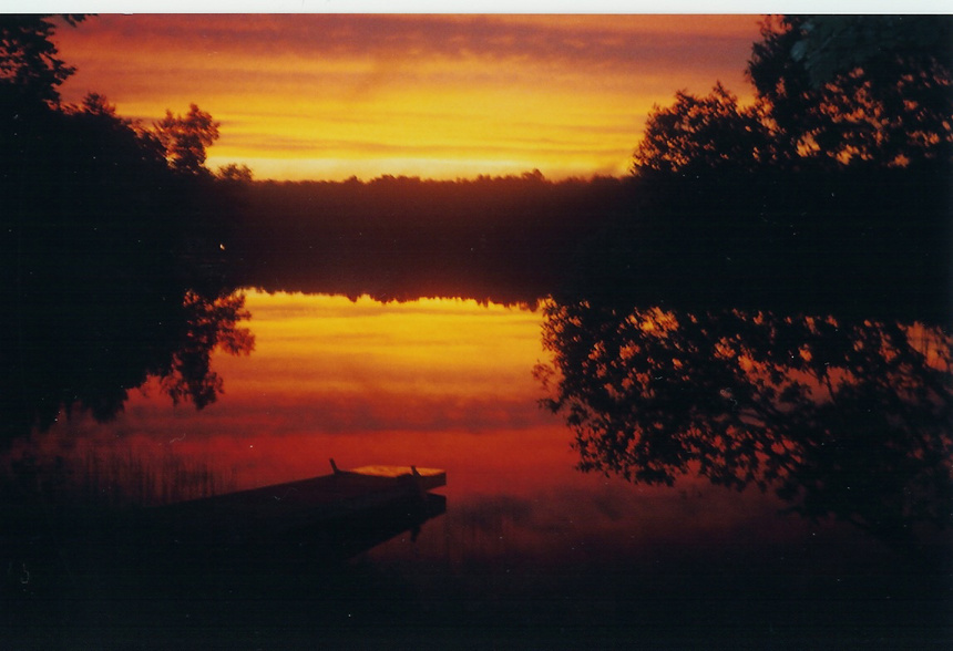 Iron River, MI: Picture of sunset on Camp Lake