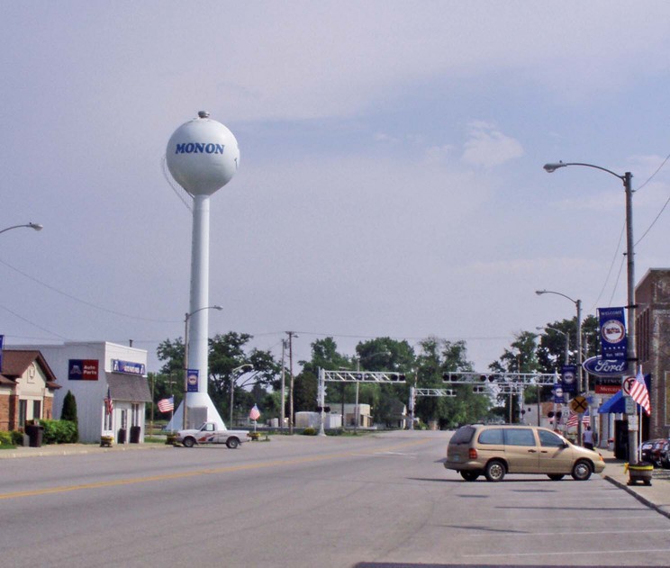 Monon, IN The Monon Railroad got its name from this town. The old