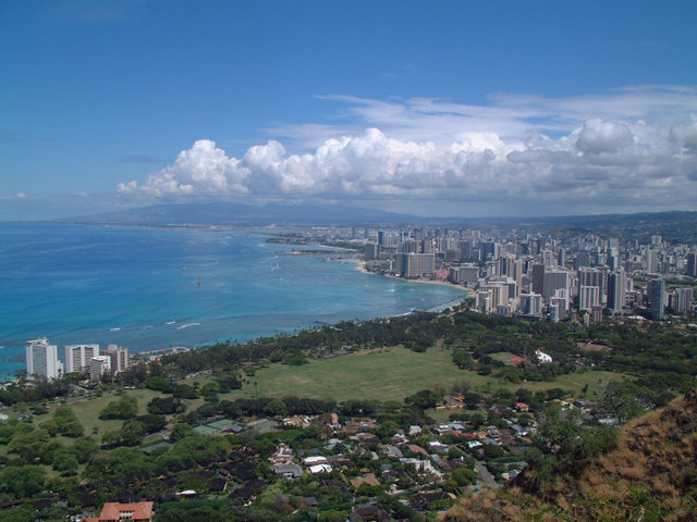 Honolulu, HI: Honolulu, Hawai'i, as seen from Diamond Head
