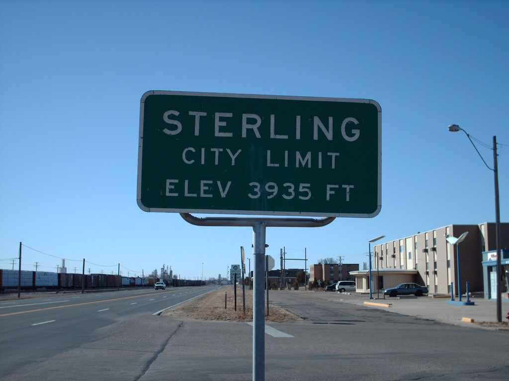 Sterling, CO: Sterling city limits seen from U.S. 138 southbound from Julesburg