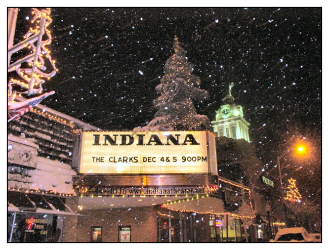 Indiana, PA "Indiana Theatre and Old Courthouse in Winter" photo