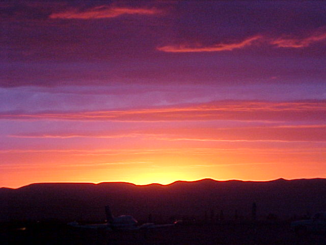 Lewiston, ID: nice sunset at the LWS airport
