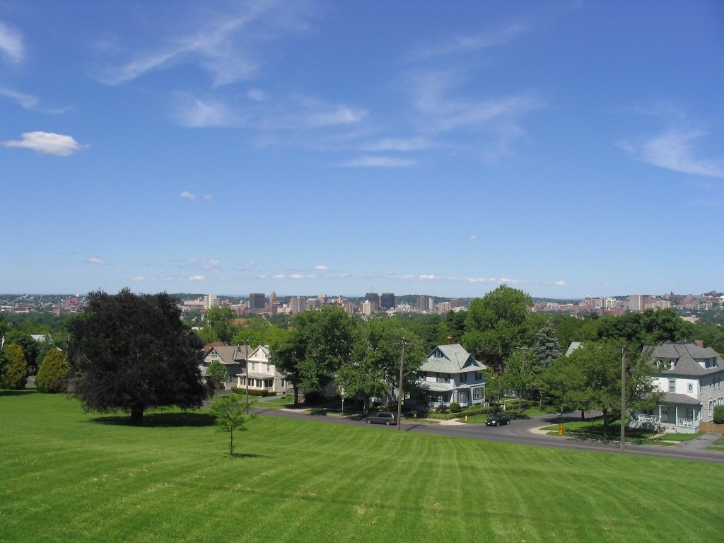 Syracuse, NY: Skyline taken from a southwest hill in southern Syracuse