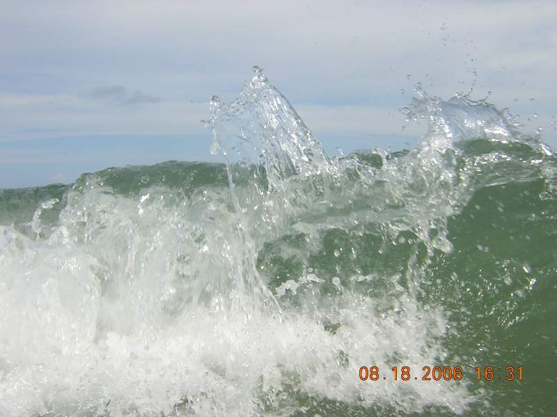 North Myrtle Beach, SC: detail of a wave: close-up