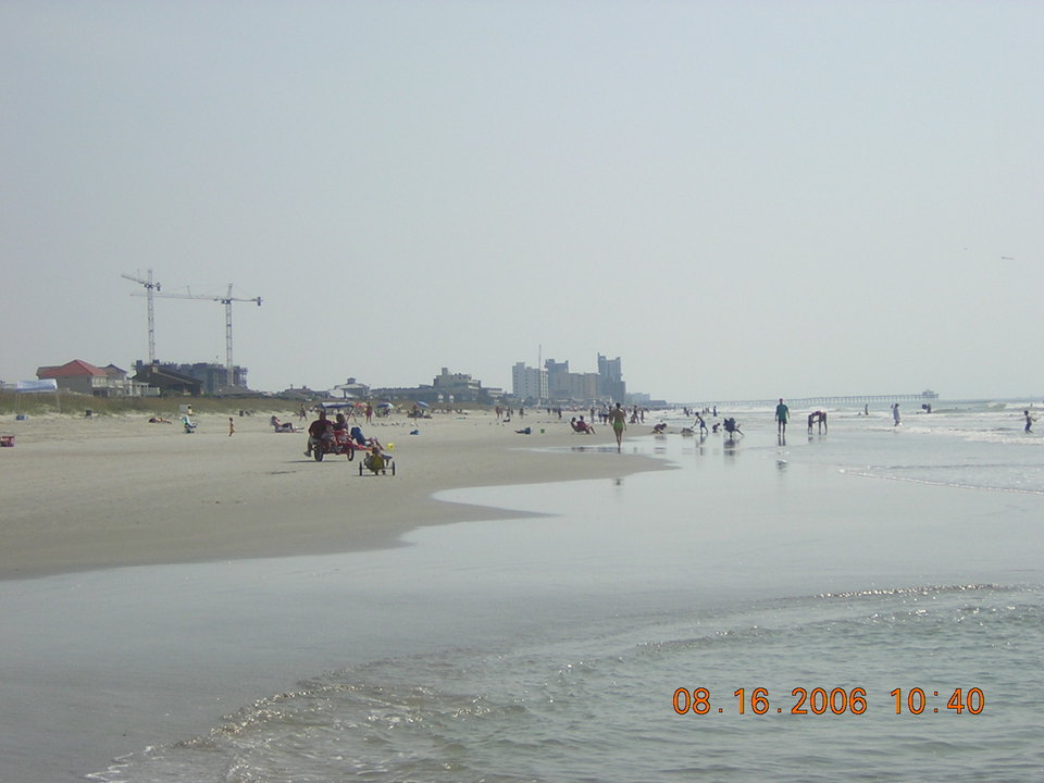 North Myrtle Beach, SC: From Cherry Grove Beach: Looking northeast towards Little River