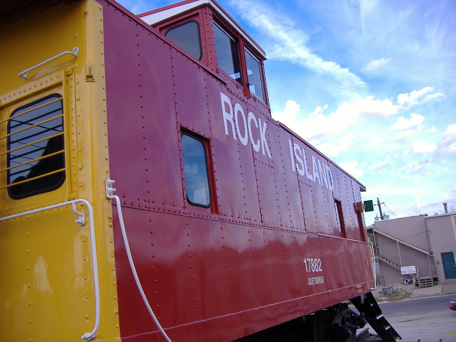 Silvis, IL: Railway Park Downtown Rock Ilsland Lines Caboose