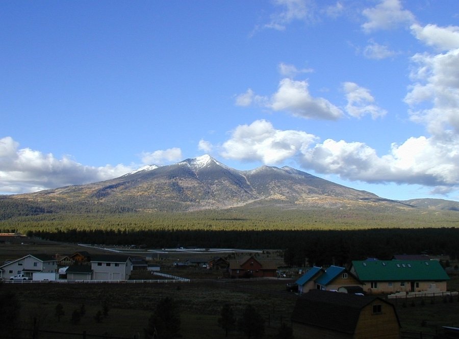 Flagstaff, AZ : A view from the San Francisco Peaks, looking down upon the Arizona Snowbowl, (north of Flagstaff by 12 miles)