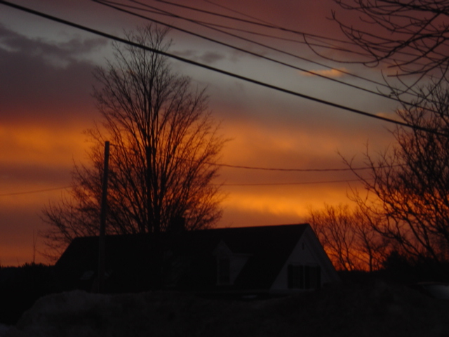 Tamworth, NH : Sunset in Tamworth Village