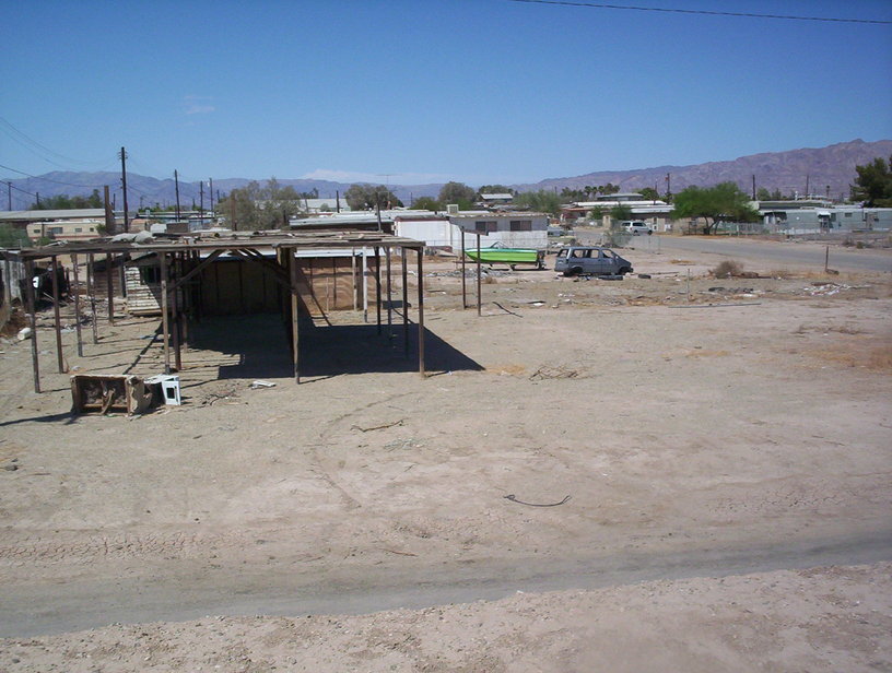 Bombay Beach, CA: Looking north from the berm.