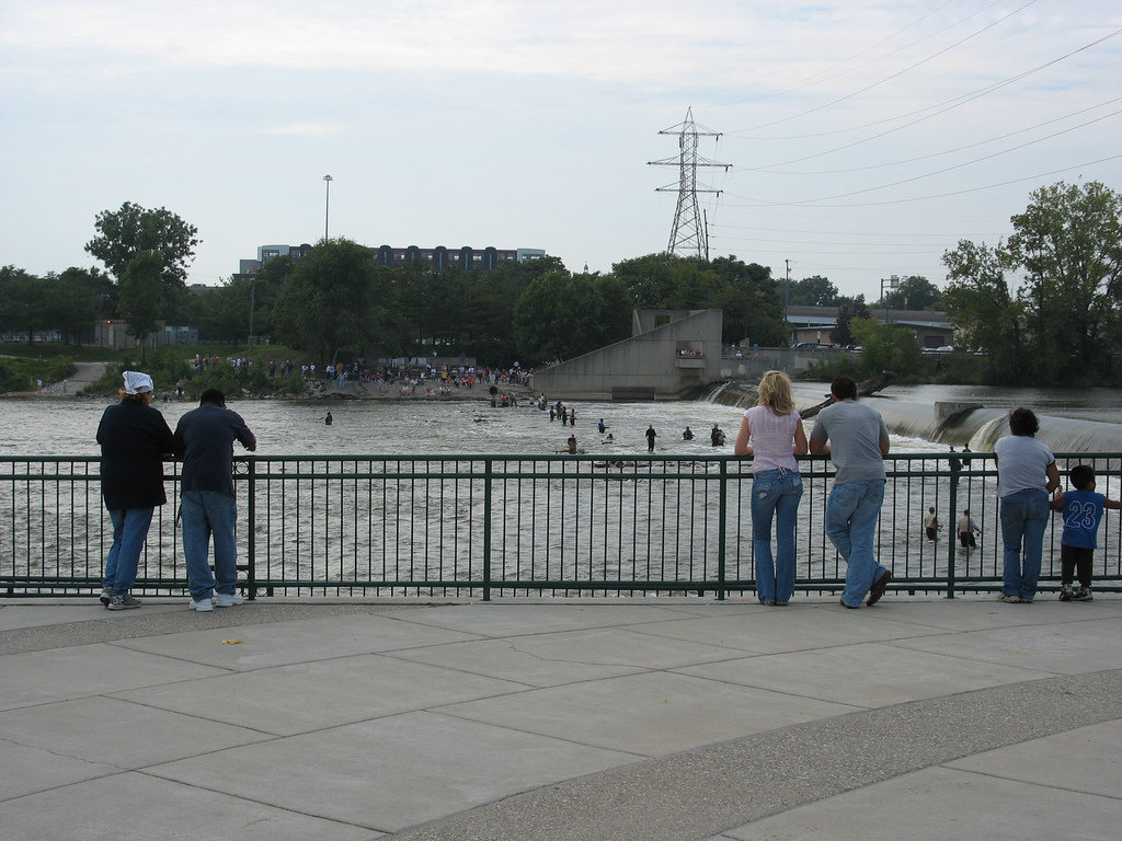 Grand Rapids, MI: Fishing at the Ladder Downtown