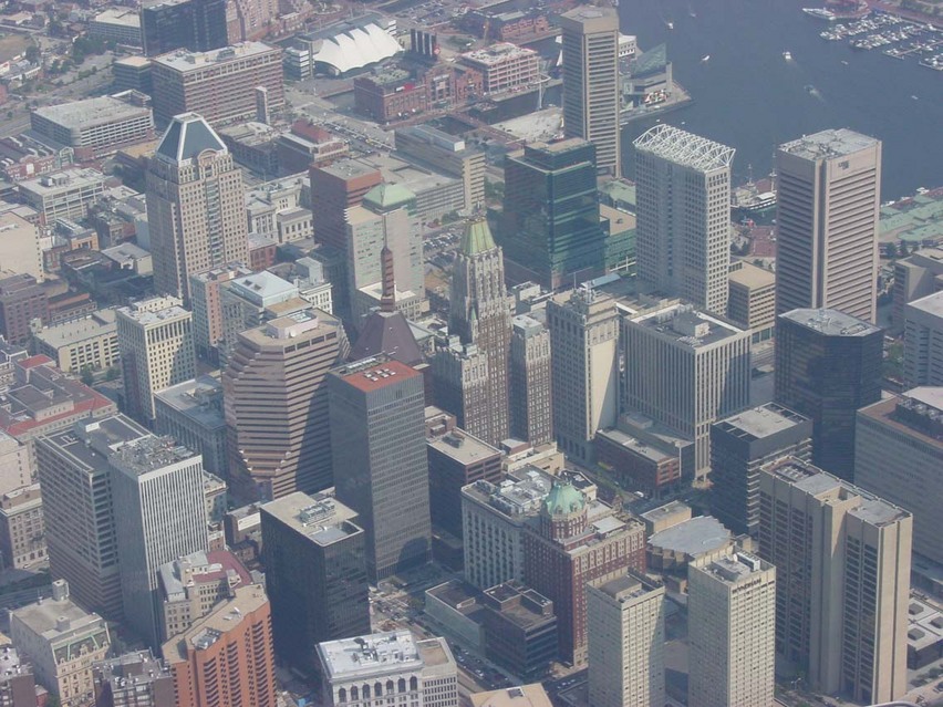 Baltimore, MD: Downtown Baltimore from the sky