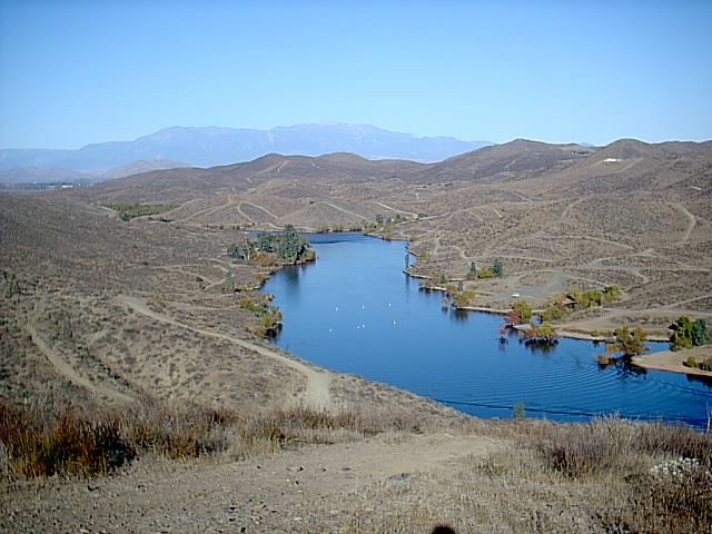 Canyon Lake, CA : Slalom area north of causeway, Canyon Lake  