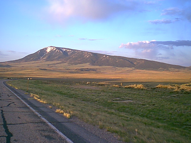 Hanna, WY: Between Hanna & Town of Elk Mt., w/Elk Mountain in background