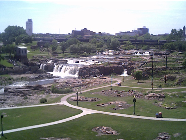 Sioux Falls, SD : The Beautiful Falls  .A View from the tower. A joy for all visitors