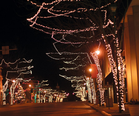 Seymour, IN: Downtown City Lights during christmas season